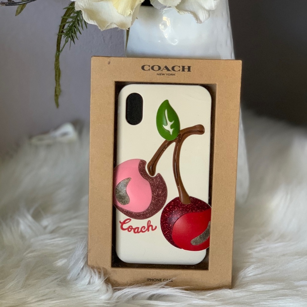 NEW!! COACH Iphone X/XS Cherry Case